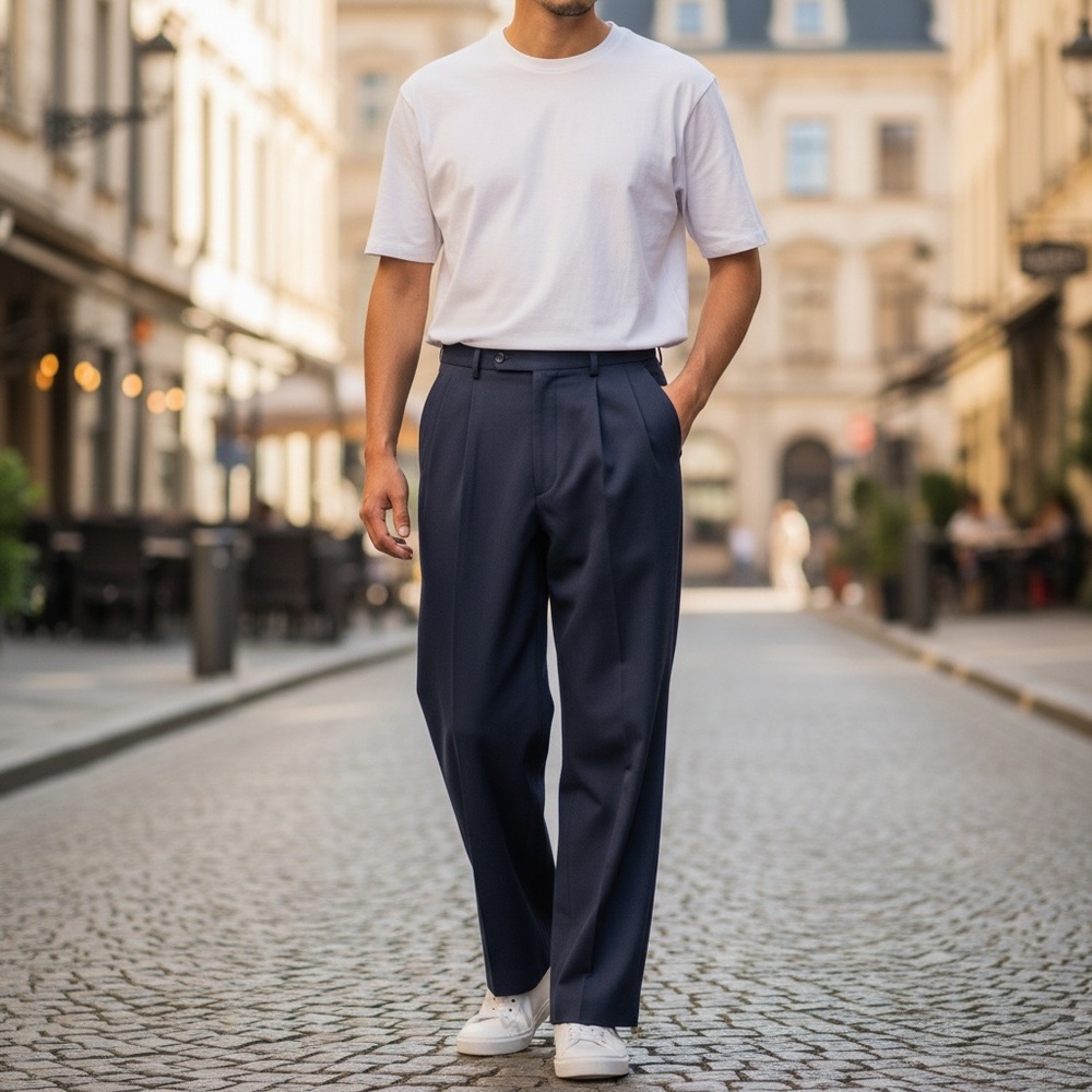 Zara Men's Dark Blue Dress Pants